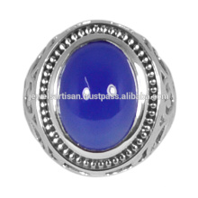 Blue Onyx Gemstone 925 Sterling Silver Ring Jewelry